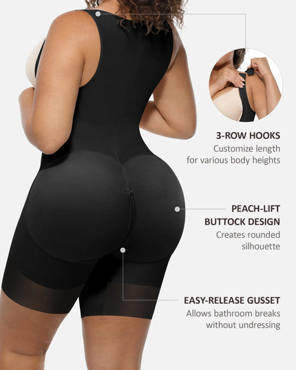 MORELIA U-Shaped Tummy Control Butt Lift Shaper Bodysuit - 3 In 1