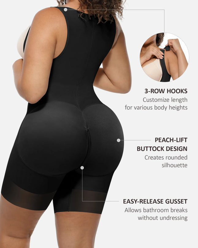 MORELIA U-Shaped Tummy Control Butt Lift Shaper Bodysuit - 3 In 1